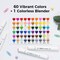 Ohuhu Honolulu 24 Skin Tone Alcohol Markers + 60 Color Water-Based Marker Set